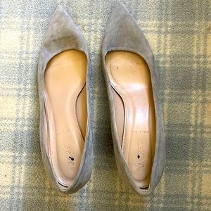 Jcrew Kitten heel pumps grey suede size 10.5 very good condition